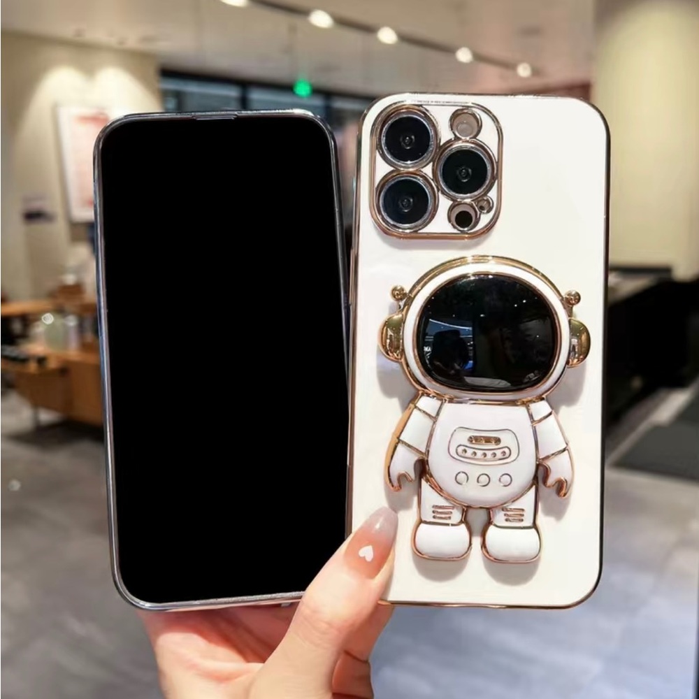 LAST ONE - iPhone 14 Astronaut Case in White and Rose Gold